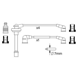 Uždegimo laido komplektas BOSCH 0 986 357 282