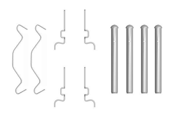 Priedų komplektas, diskinių stabdžių trinkelės BOSCH 1 987 474 313