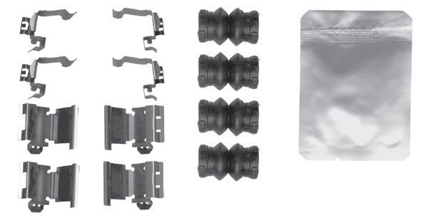 Priedų komplektas, diskinių stabdžių trinkelės BOSCH 1 987 474 751