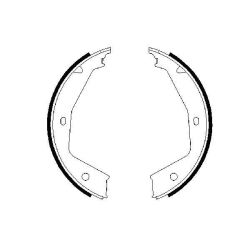 Stabdžių trinkelių komplektas, stovėjimo stabdis BOSCH 0 986 487 606