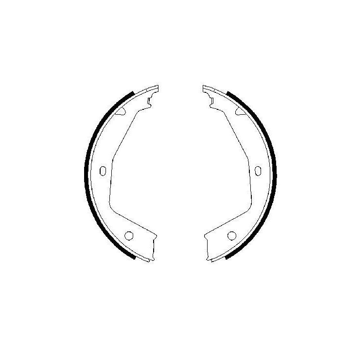 Stabdžių trinkelių komplektas, stovėjimo stabdis BOSCH 0 986 487 606