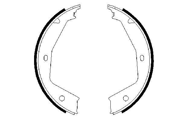 Stabdžių trinkelių komplektas, stovėjimo stabdis BOSCH 0 986 487 606