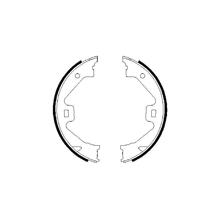 Stabdžių trinkelių komplektas, stovėjimo stabdis BOSCH 0 986 487 650