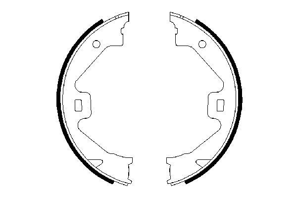 Stabdžių trinkelių komplektas, stovėjimo stabdis BOSCH 0 986 487 650