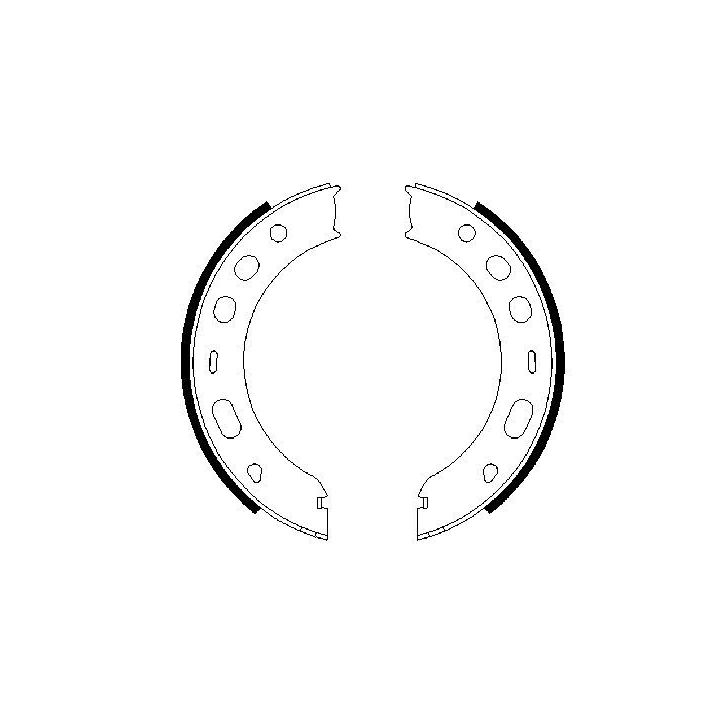 Stabdžių trinkelių komplektas, stovėjimo stabdis BOSCH 0 986 487 706