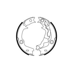 Stabdžių trinkelių komplektas, stovėjimo stabdis BOSCH 0 986 487 761