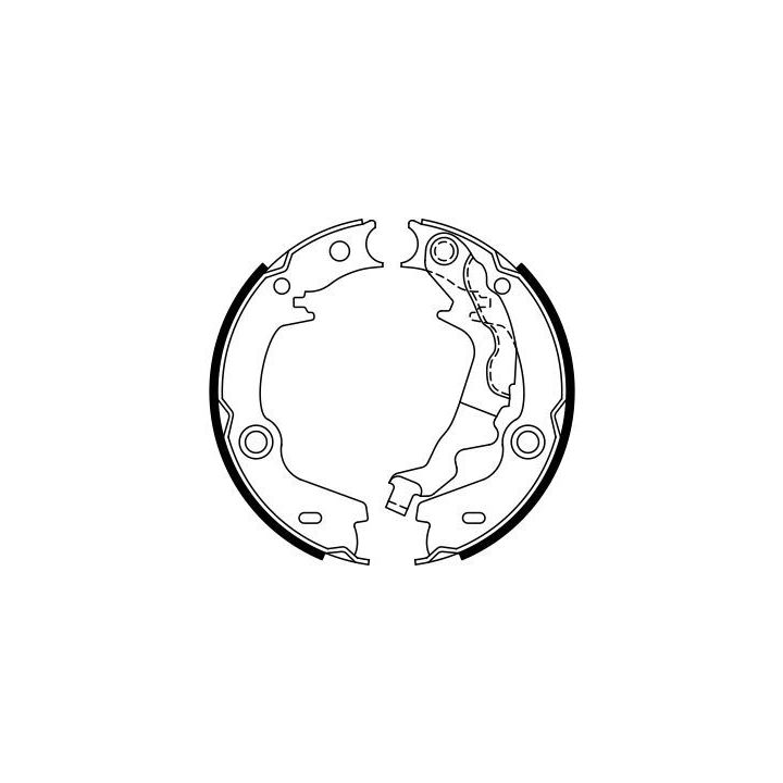 Stabdžių trinkelių komplektas, stovėjimo stabdis BOSCH 0 986 487 761