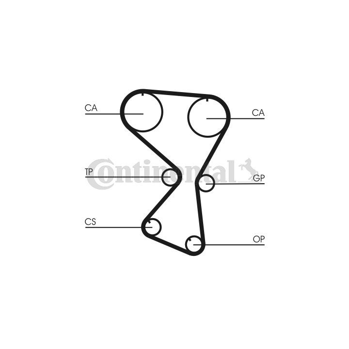 Paskirstymo diržas CONTINENTAL CTAM CT1075