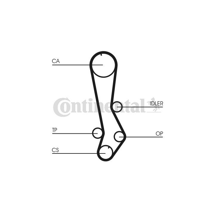 Paskirstymo diržas CONTINENTAL CTAM CT876