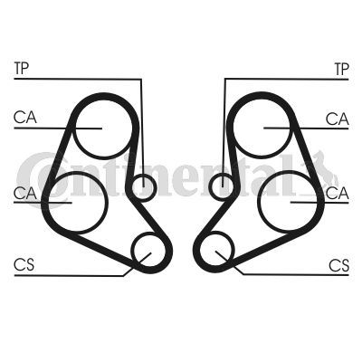 Paskirstymo diržas CONTINENTAL CTAM CT886