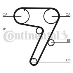 Paskirstymo diržas CONTINENTAL CTAM CT931