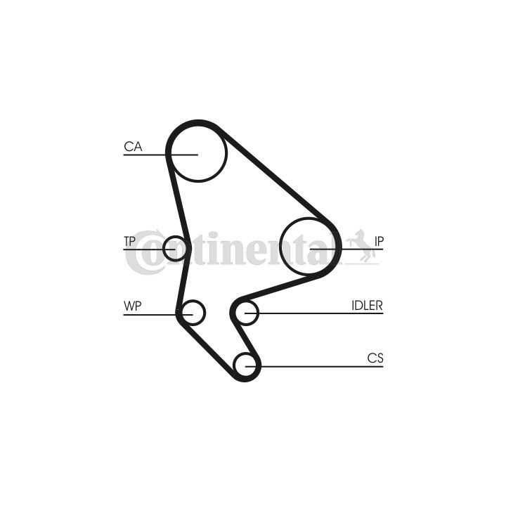 Paskirstymo diržo komplektas CONTINENTAL CTAM CT1037K2