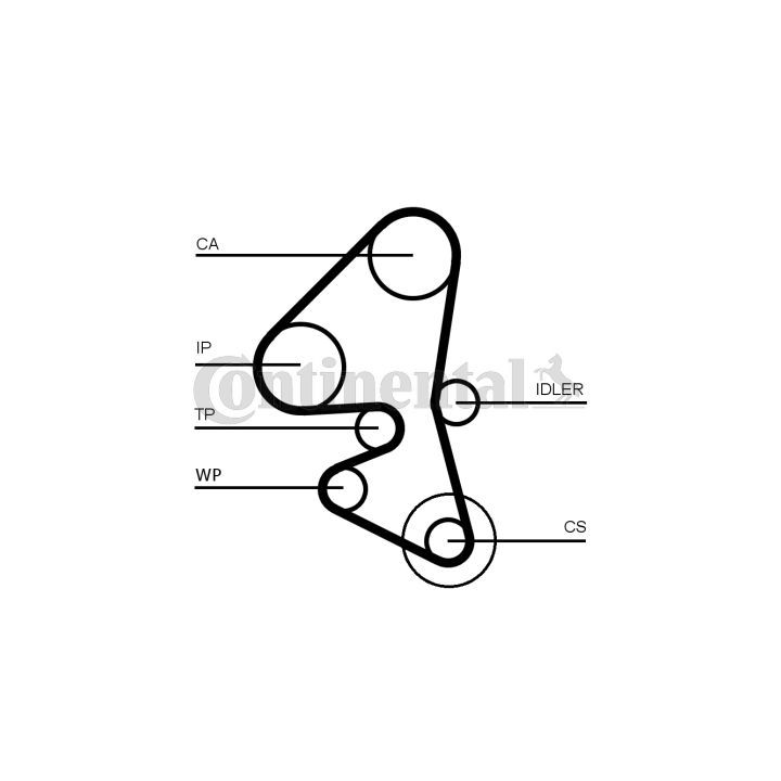 Paskirstymo diržo komplektas CONTINENTAL CTAM CT1162K5