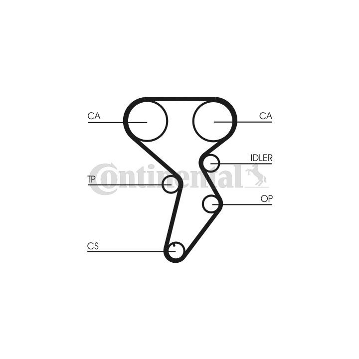 Paskirstymo diržo komplektas CONTINENTAL CTAM CT879K1