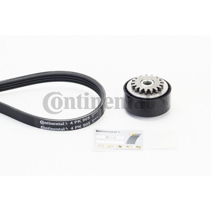 V formos rumbuotas diržas, komplektas CONTINENTAL CTAM 4PK905K1