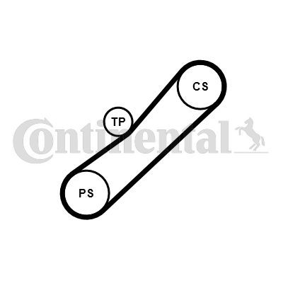 V formos rumbuotas diržas, komplektas CONTINENTAL CTAM 4PK905K1