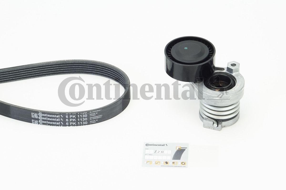 V formos rumbuotas diržas, komplektas CONTINENTAL CTAM 6PK1130K4