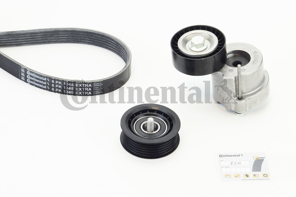 V formos rumbuotas diržas, komplektas CONTINENTAL CTAM 6PK1345 EXTRA K1