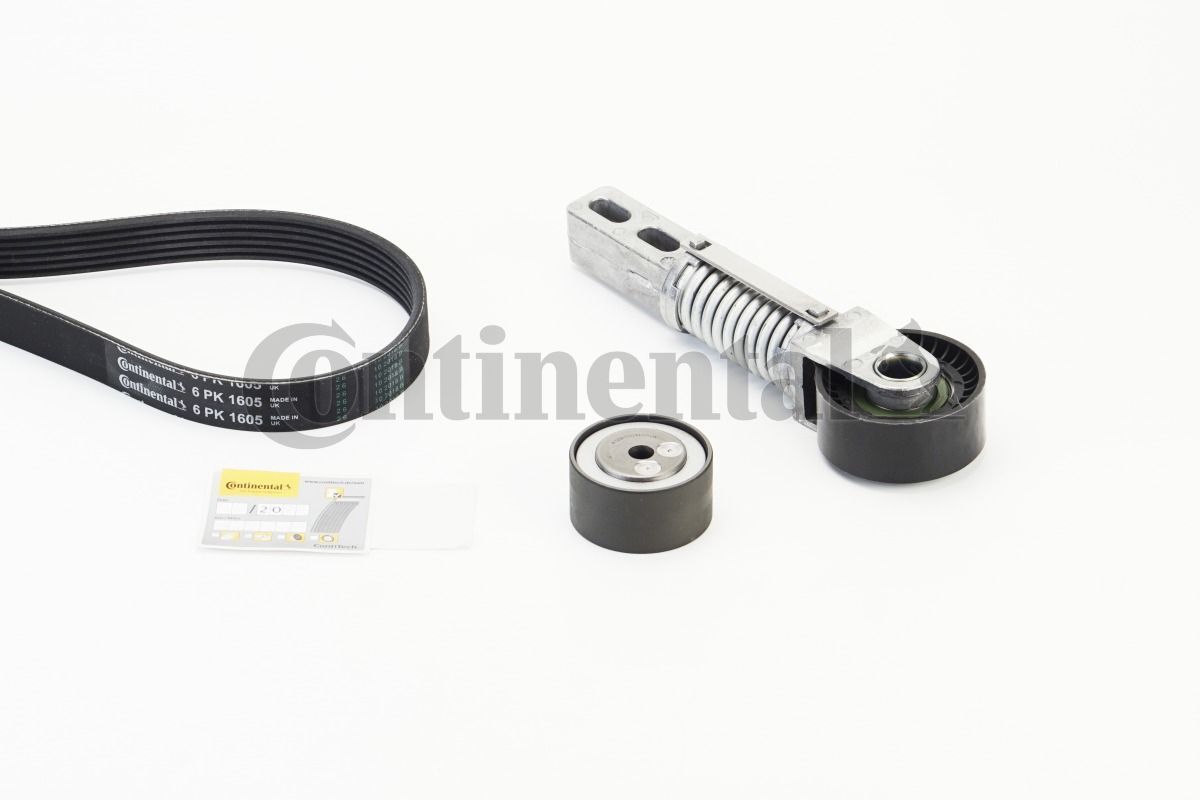 V formos rumbuotas diržas, komplektas CONTINENTAL CTAM 6PK1605K1