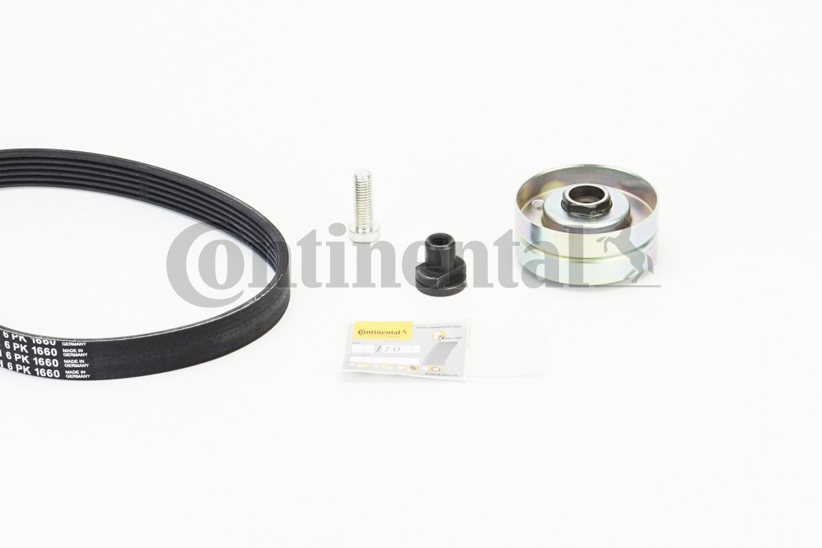 V formos rumbuotas diržas, komplektas CONTINENTAL CTAM 6PK1660K3