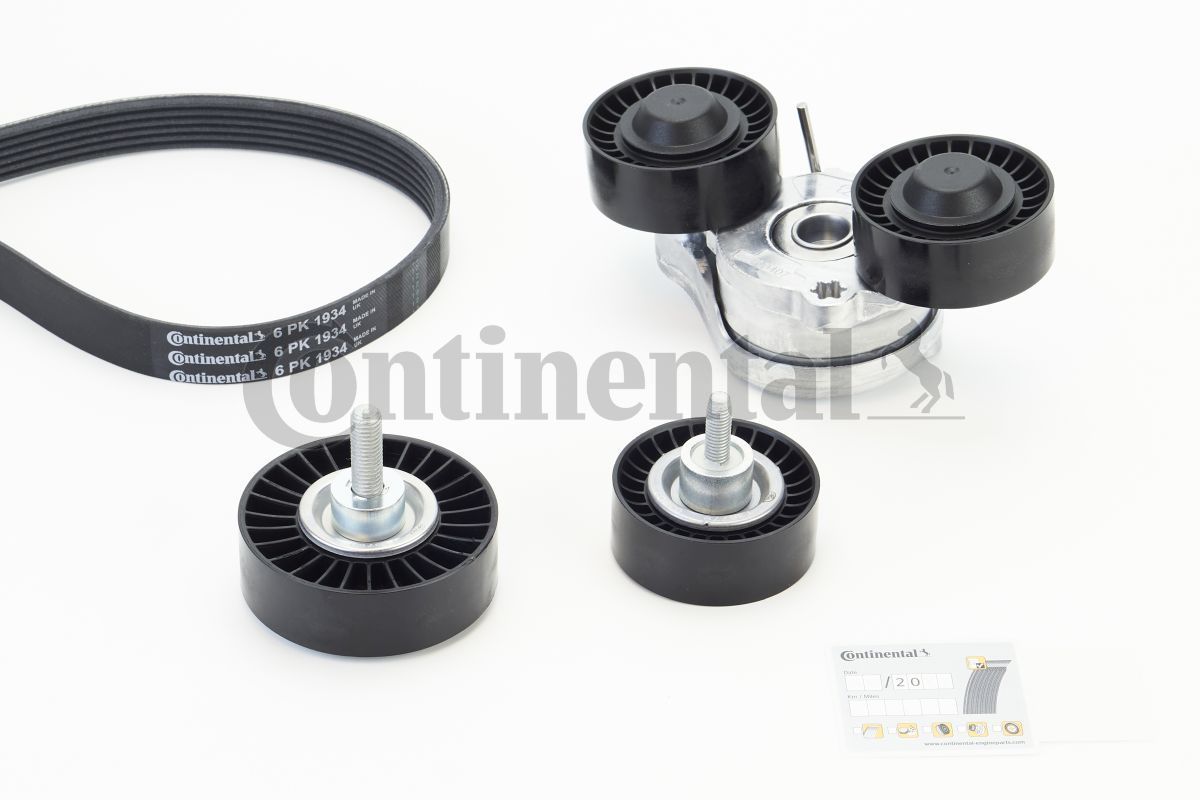 V formos rumbuotas diržas, komplektas CONTINENTAL CTAM 6PK1934K1