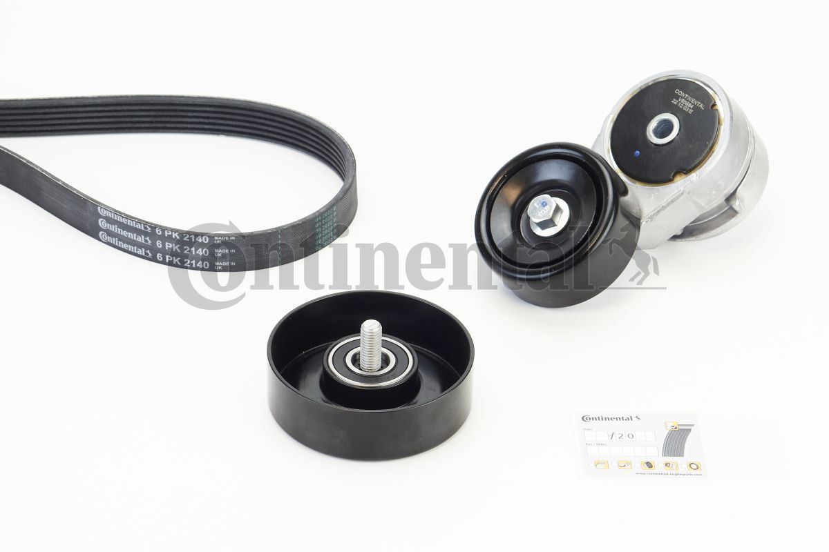 V formos rumbuotas diržas, komplektas CONTINENTAL CTAM 6PK2140K1