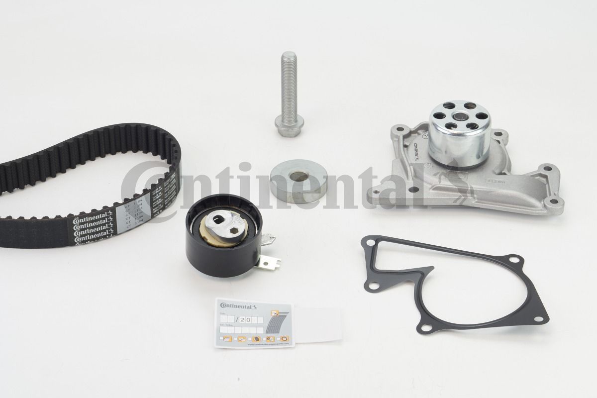 Vandens siurblio ir paskirstymo diržo komplektas CONTINENTAL CTAM CT1184WP2