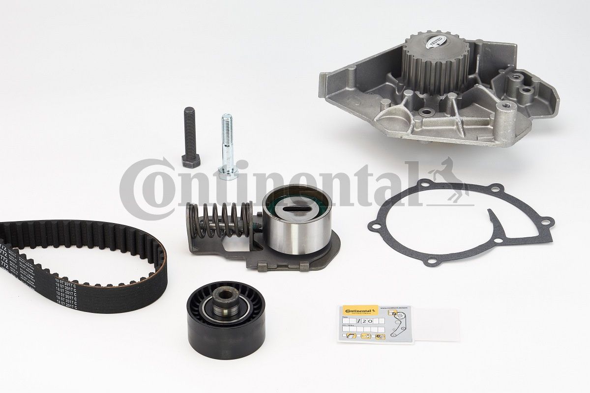 Vandens siurblio ir paskirstymo diržo komplektas CONTINENTAL CTAM CT772WP1