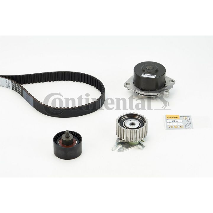 Vandens siurblio ir paskirstymo diržo komplektas CONTINENTAL CTAM CT877WP2