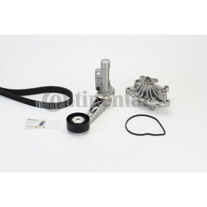 Vandens siurblys + V formos rumbuotas diržas, komplektas CONTINENTAL CTAM 6PK905 EXTRA WP1