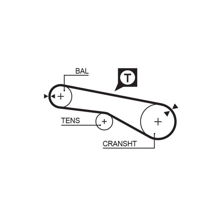 Paskirstymo diržas GATES 1074RM