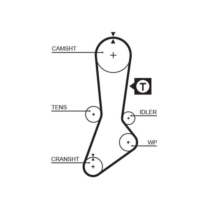 Paskirstymo diržas GATES 1317RM