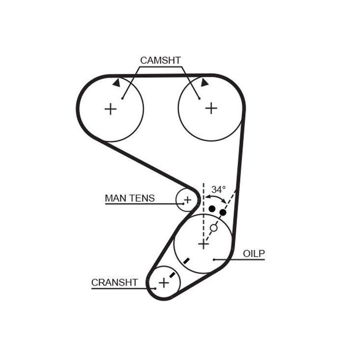 Paskirstymo diržas GATES 5022