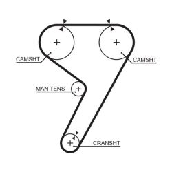 Paskirstymo diržas GATES 5304
