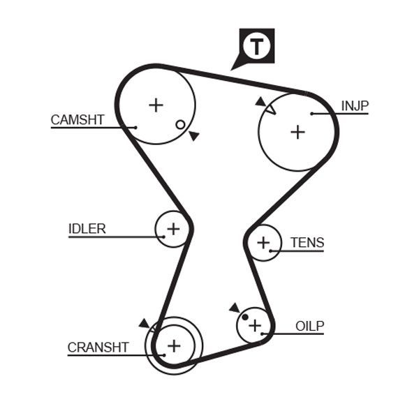 Paskirstymo diržas GATES 5375XS