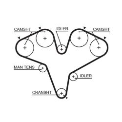 Paskirstymo diržas GATES 5387XS