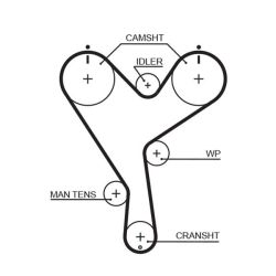 Paskirstymo diržas GATES 5402XS