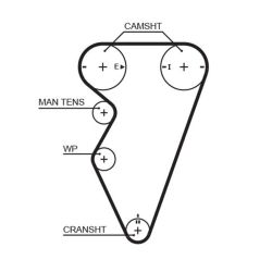 Paskirstymo diržas GATES 5416XS