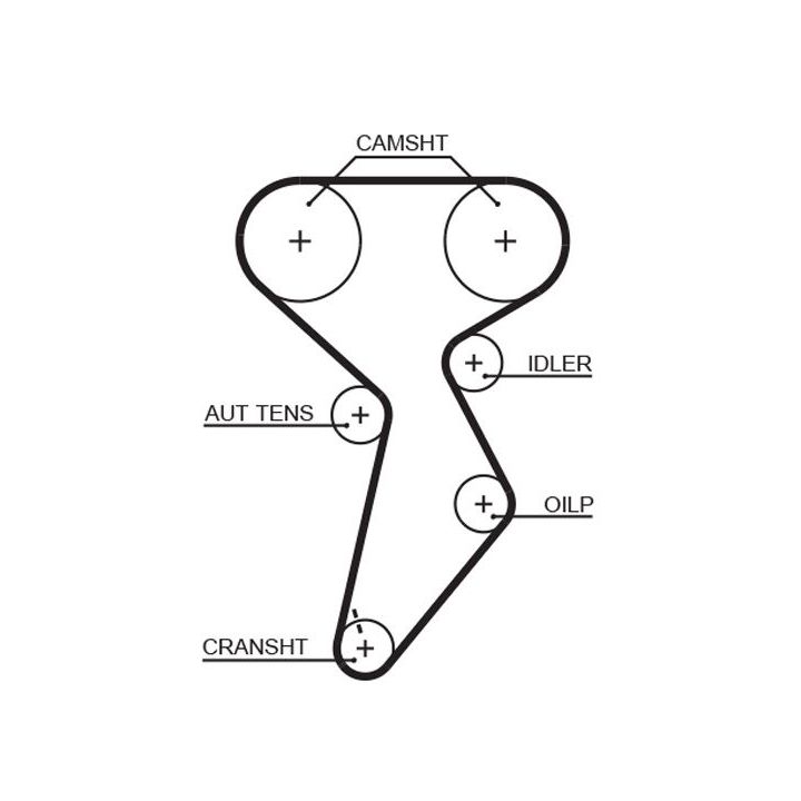 Paskirstymo diržas GATES 5432XS