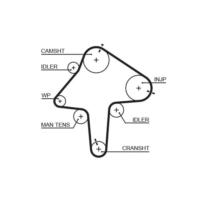 Paskirstymo diržas GATES 5482XS