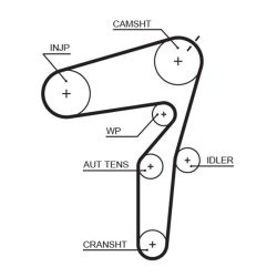 Paskirstymo diržas GATES 5623XS