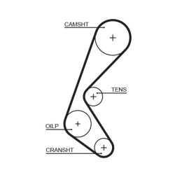 Paskirstymo diržas GATES 5628XS