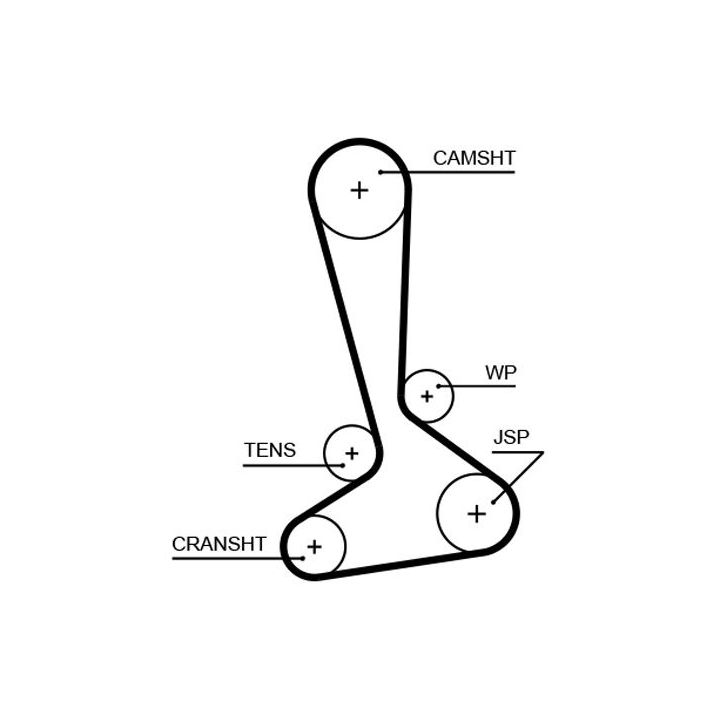 Paskirstymo diržas GATES 5645XS