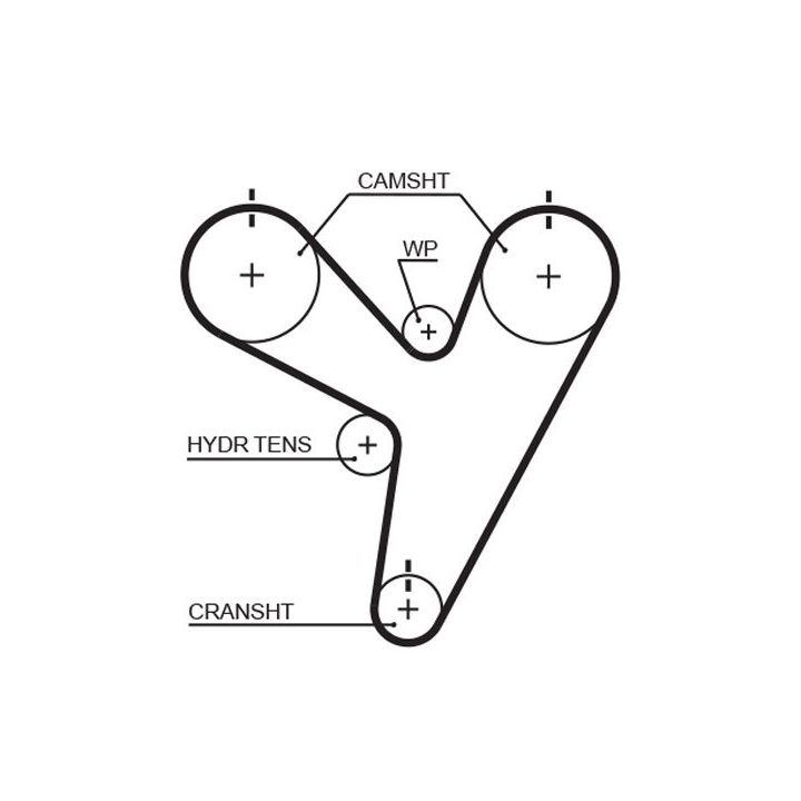 Paskirstymo diržas GATES 5674XS