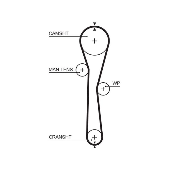 Paskirstymo diržo komplektas GATES K015577XS