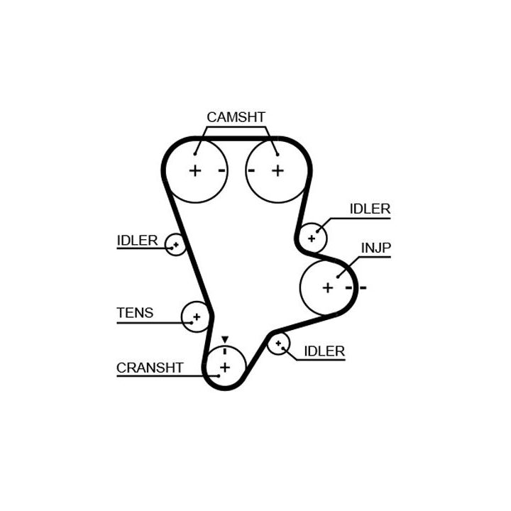 Paskirstymo diržo komplektas GATES K015644XS