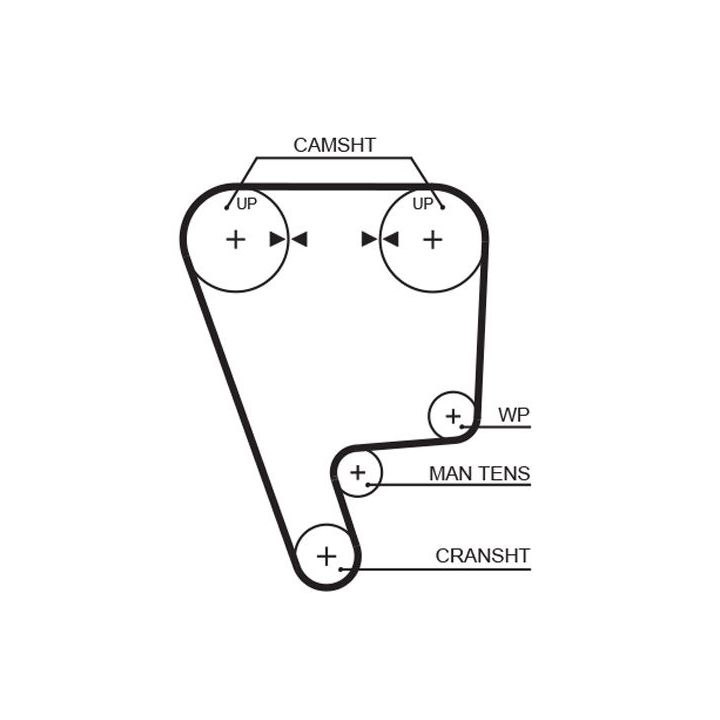 Paskirstymo diržo komplektas GATES K025349XS