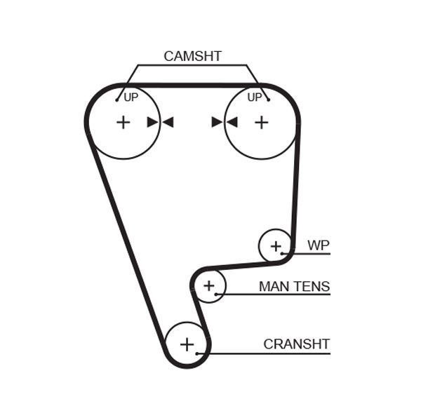Paskirstymo diržo komplektas GATES K025349XS