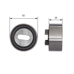 įtempiklio skriemulys, paskirstymo diržas GATES T41030