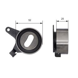įtempiklio skriemulys, paskirstymo diržas GATES T41031